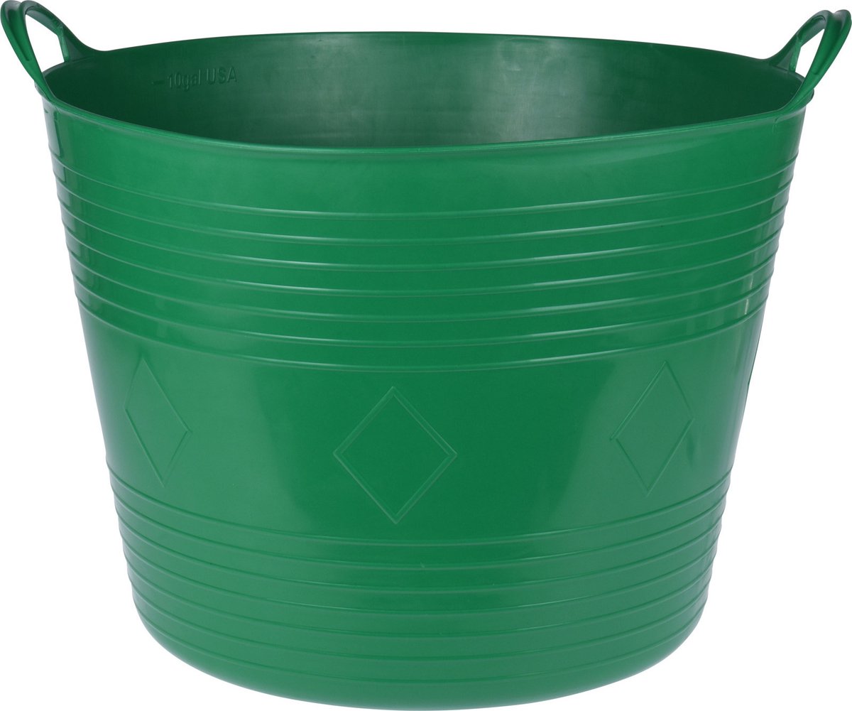 Excellent Houseware Flexibele emmer - donkergroen - 40 liter - kunststof - 45 x 37 cm