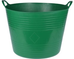 Excellent Houseware Flexibele emmer - donkergroen - 40 liter - kunststof - 45 x 37 cm
