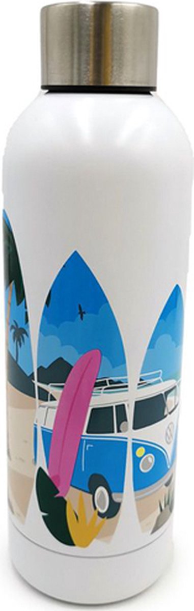 Thermosfles VW Volkswagen T1 Camper Bus Waves Are Calling RVS Heet & Koud 530ml