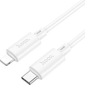 Hoco Oplaad Type C naar Lightning Kabel voor Apple iPhone & iPad - USB C naar Lightning - Geschikt voor Apple iPhone & iPad - 20W- Wit