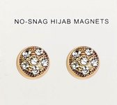 Fako Bijoux® - 2x Magnetische Broche - Hoofddoek Magneet - Sjaal - Hijab Accessoires - Abaya - 12mm - 2 Stuks - Shiny Goud
