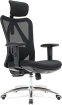 Bol.com LifeGoods Ergonomische Bureaustoel - Office Chair - Volwassenen - Verstelbaar - Hoofdsteun - Zwart/Chroom aanbieding