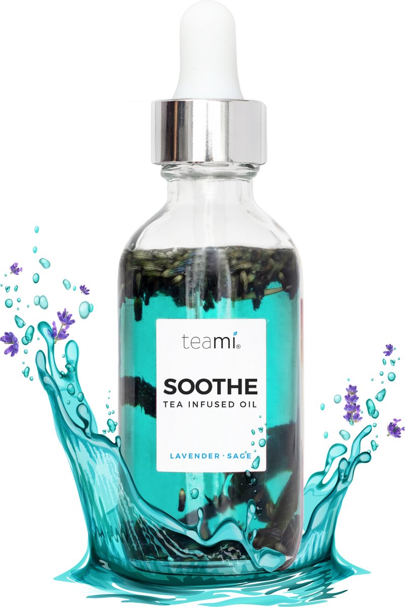 Goedkoopste Teami Soothe Facial Oil – Multifunctionele Gezichts- & Lichaamsolie met Lavendelolie | Kalmeert, Voedt & Verzacht | Voor Gevoelige Huid, Droogte & Ontspanning | 100 Natuurlijk & Vegan