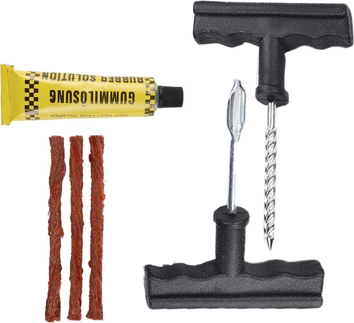 Proppenset - Autoband repareren - 3 pack - Bandenreparatiepakket - Bandenplakset - Bandenreparatiegereedschap - Bandenreparatiemateriaal - Bandenreparatiesetje thumbnail 3