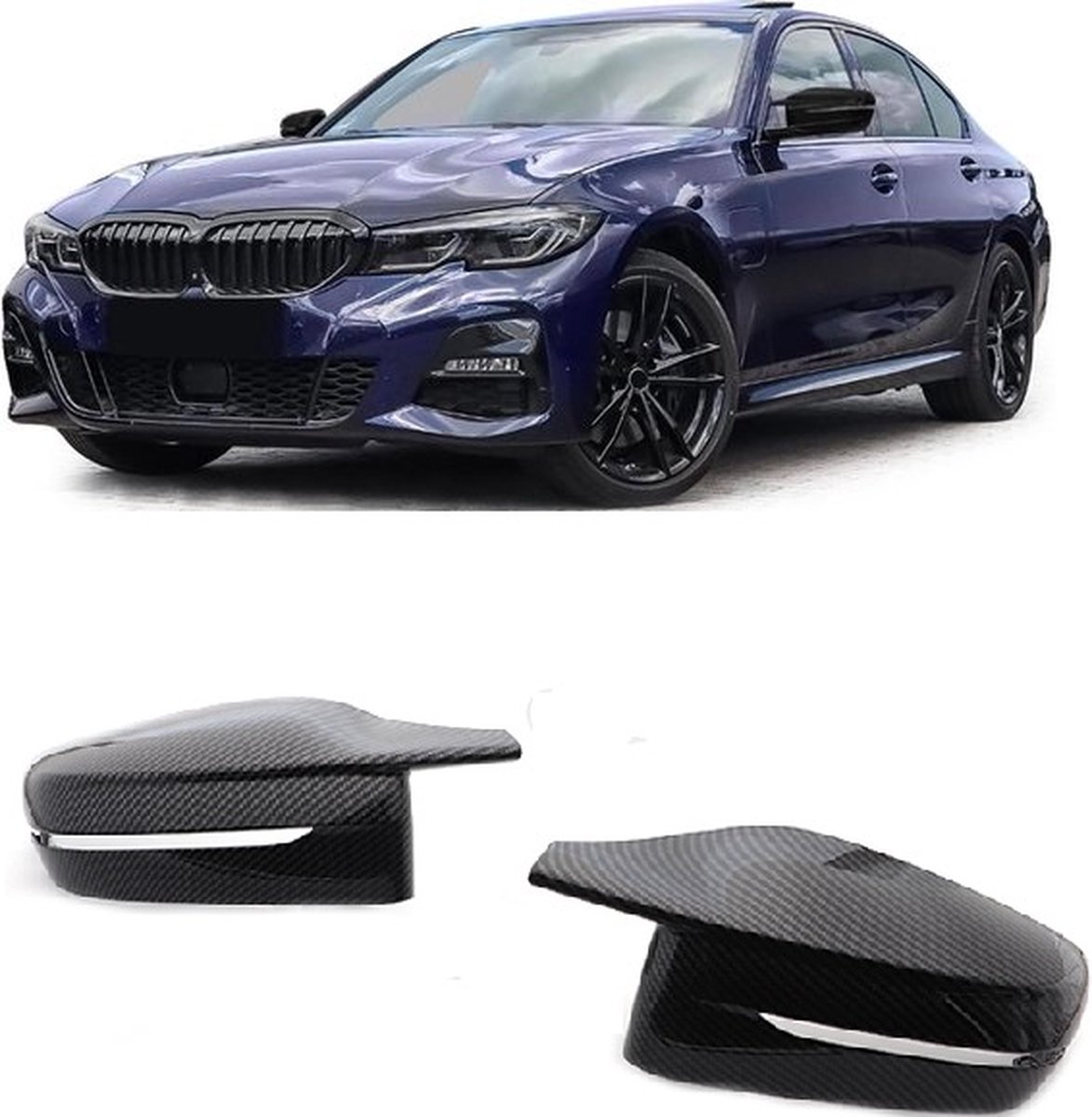 Geschikt voor Bmw 3 Serie G20 G21 Carbon Look Wing Spiegel Spiegelkappen M3 M4 Look