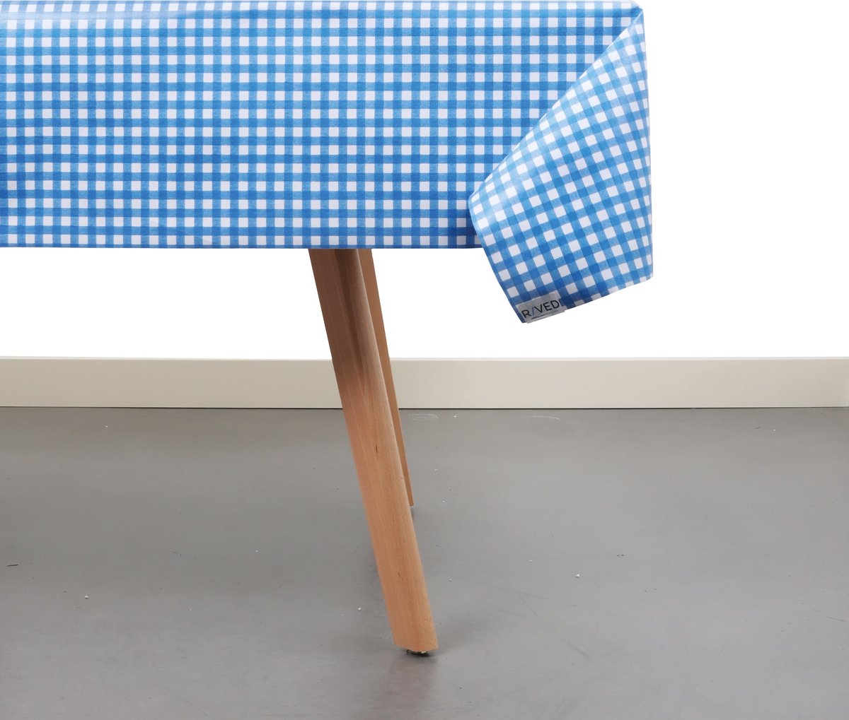 Raved Tafelzeil 140 cm x 290 cm – Boerenbont Ruit Blauw – PVC - Afwasbaar