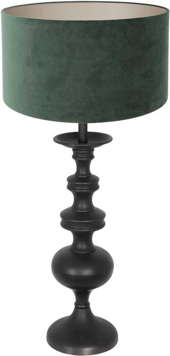 Anne Light and home tafellamp Lyons - zwart - metaal - 40 cm - E27 fitting - 3487ZW