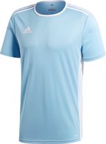 adidas Entrada 18 Trikot Heren Sportshirt - Cler Blue/Wit - Maat XL