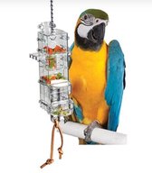 Zoo-Max Tug N Slide tower - foerageer speelgoed - acryl speelgoed - uitdaging speelgoed