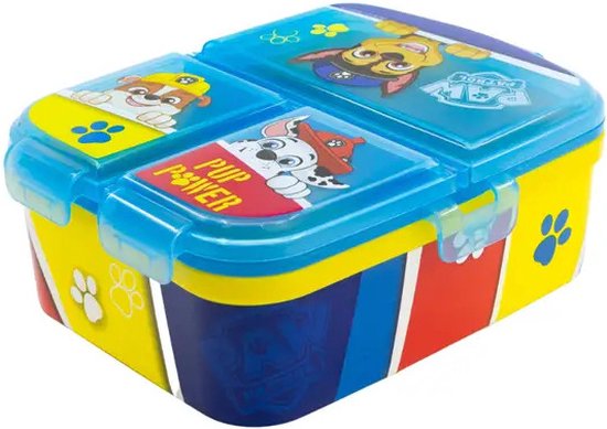 Foto: Paw patrol lunchbox met 3 extra aparte vakken pup power