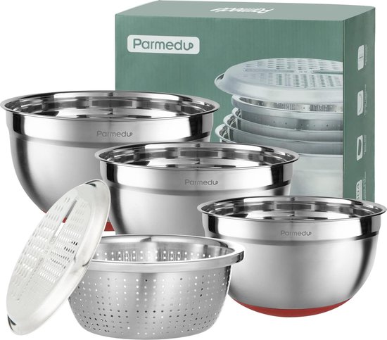 COM-FOUR® 2x Bol En Plastique - Saladier Incassable - Grand Bol à