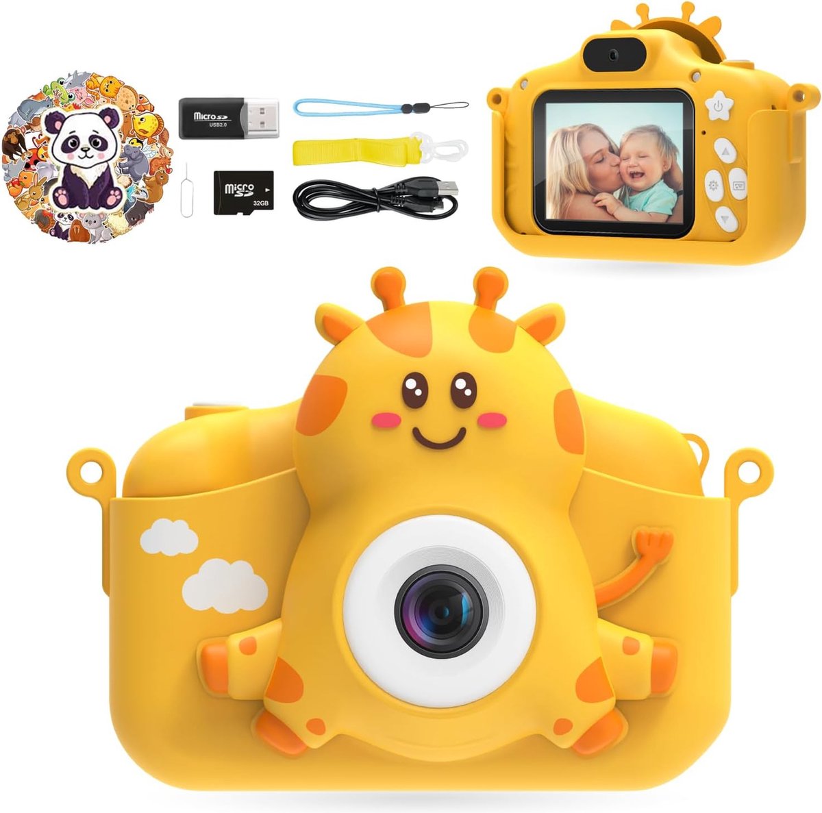 Caméra Selfie pour Enfants,Cadeau d'anniversaire pour Les garçons âgés de 6  à 12 Ans,Caméra vidéo numérique HD pour Les Tout-Petits, Jouet pour Les