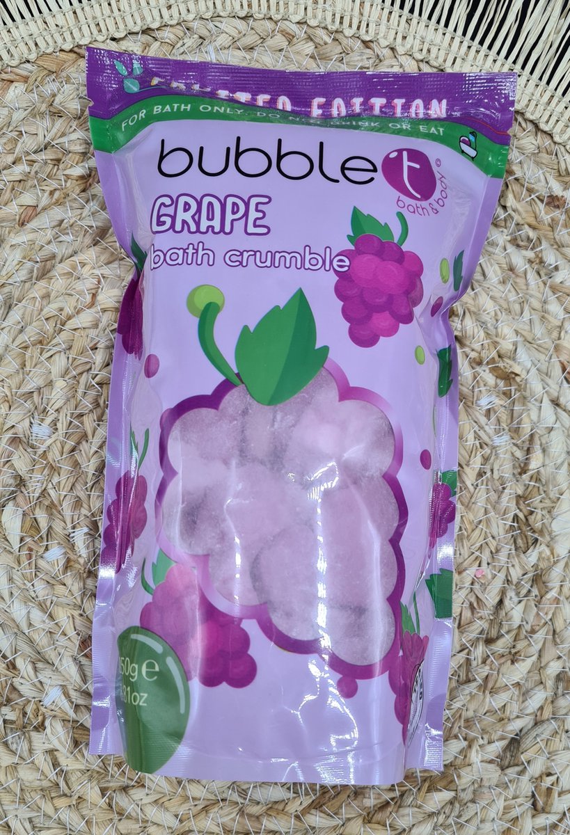 Goedkoopste Grape Bath Crumble - bubble't cosmetics 250.0g