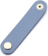 Kunstleer kabelhouder - kabelbinders - 2 stuks - Donker Blauw