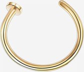 Fake neuspiercing ring goud - Fake piercing - Nep piercing - Fake lip piercing - Fake oor helix piercing - Verkleedaccessoires - Goud - 8mm