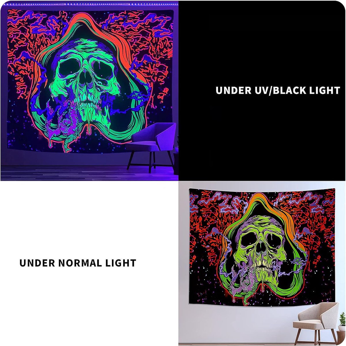 Arazzo di elefante psichedelico Trippy bohémien indiano acquerello elefante pare