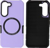 Hoesje Geschikt voor de Samsung Galaxy S21 FE - Schokbestendige Telefoonhoesje Geschikt voor MagSafe - Purple