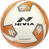 Nivia DOM02 Brace ‎Professional Football (Orange, Size-5) Material - PU | Youth & Adult | Soccer Ball | All surface | Machine Stitched | Ideal For: Training/Match