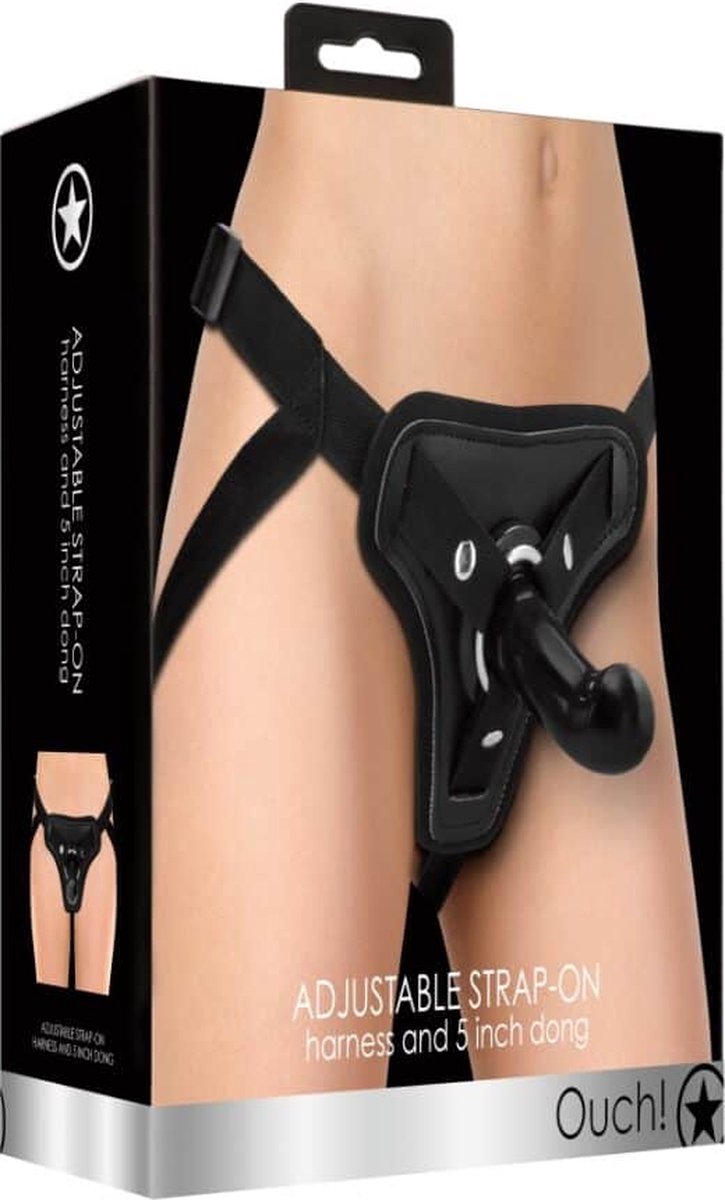 Goedkoopste Adjustable 5'' Strap-on Set - Black