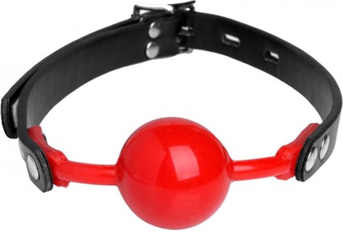 Goedkoopste XR Brands - Master Series - The Hush Gag Silicone Comfort Ball Gag - Red