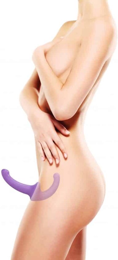 Silicone Strapless Strapon - Purple