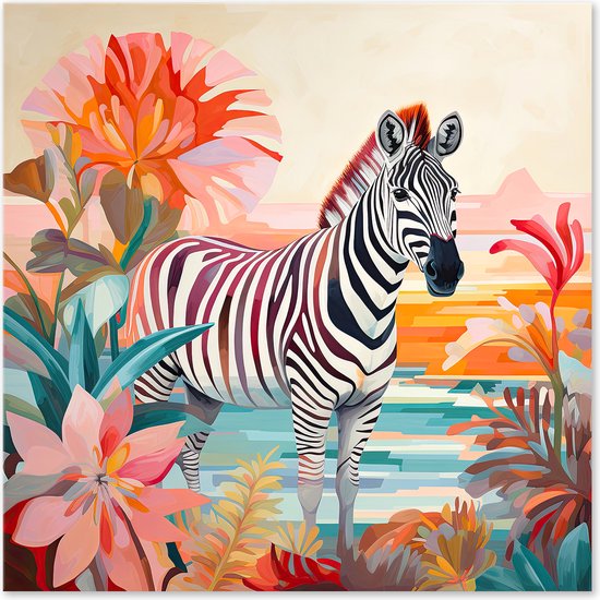 Graphic Message - Peinture sur toile - Zebra - Afrique - Pépinière