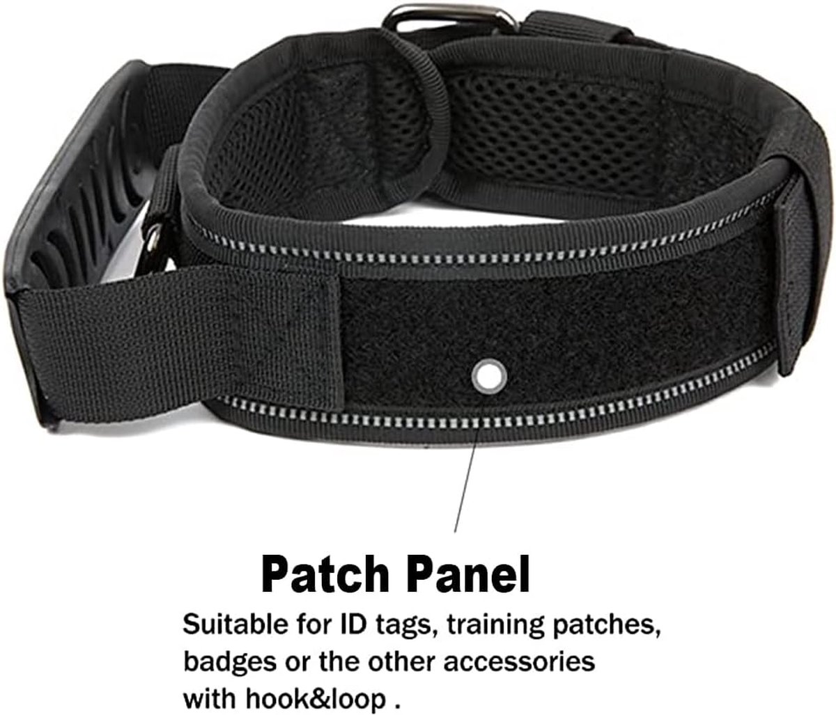 Collier Tactique pour chien - 3,8cm - Noir