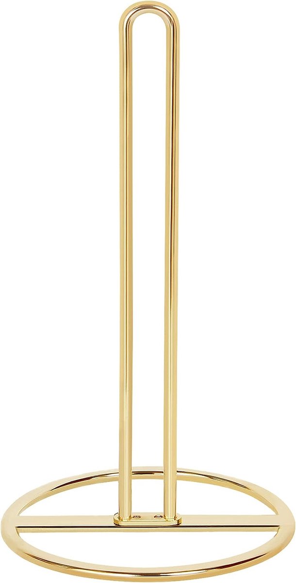 Ultiluxe® Keukenrolhouder - Goud - Staande rolhouder voor in de keuken - Voor keukenrollen - Gouden keukenrollenhouder - Keukenpapierhouder voor keukenpapier - Keukenaccessoire - Tafelkeukenrolhouder - Metaal