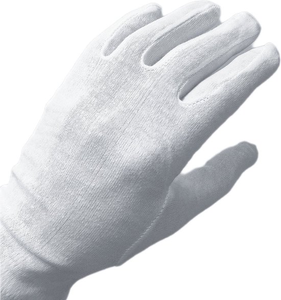 12 pcs gants coton, Utilisés pour Tester Les Bijoux Et la vie quotidienne  (Blanc)