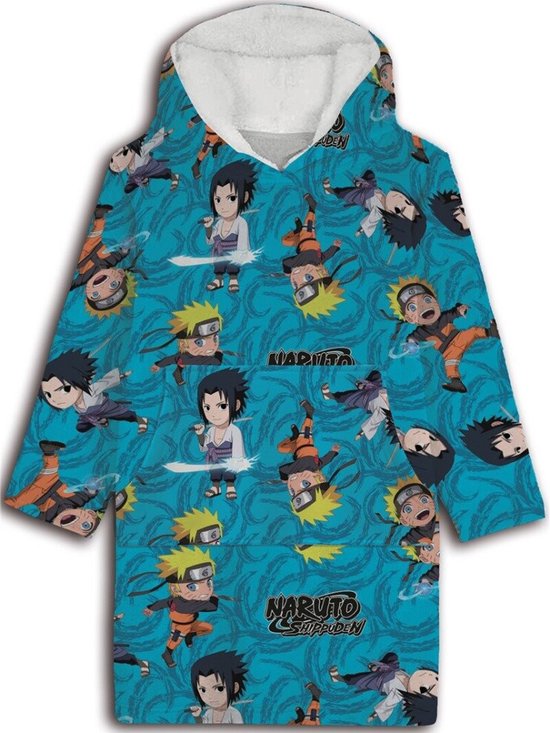 Naruto Hoodie Fleece Deken, Ninja Hero - Volwassen - One Size