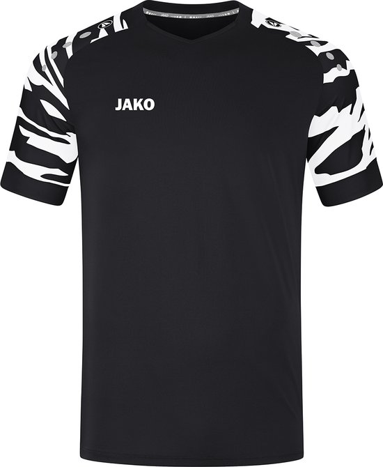 JAKO Shirt Wild Korte Mouw Zwart-Wit Maat M