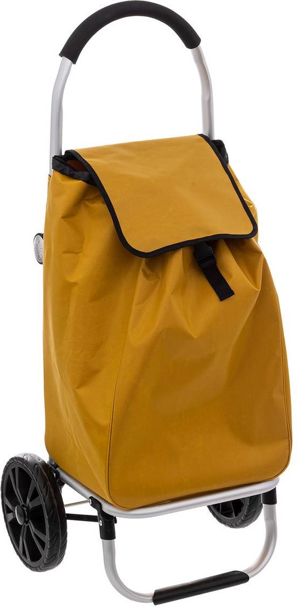 Sac caddie à roulettes - 51 litres - jaune - 44x37x98 cm - Le