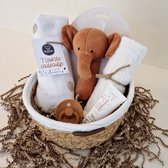 Kraammandje Neutraal Rust – Olifant - kraamcadeau - kraampakket - geboortemand