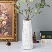 12 inch witgouden afwerking marmeren keramische bloemenvaas woondecoratie vaas en tafel middenstukken vaas voor vrienden en familie, Kerstmis, bruiloft, bruids douche