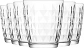 waterbeker glazen 340 ml - verpakking met 6 tafelglazen voor zachte dranken/juice