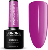 SUNONE UV/LED Gellak 5ml. Highlighter 8 - Neon, Paars - Glanzend - Gel nagellak