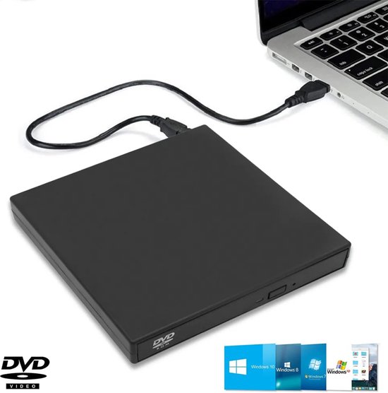 Lecteur CD et DVD - Lecteur externe - USB - Convient pour Mac, Windows et  Linux