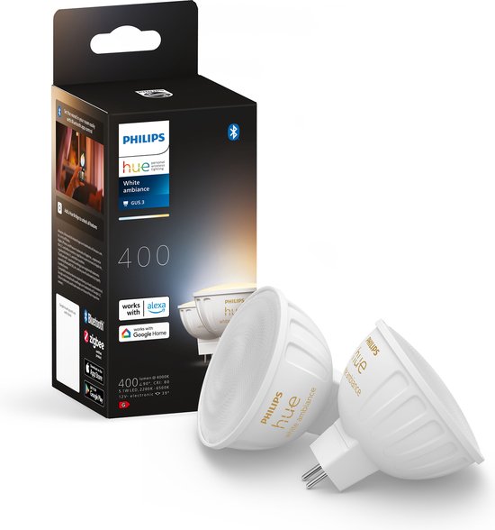 Philips Hue spot White Ambiance - MR16 - 2-pack