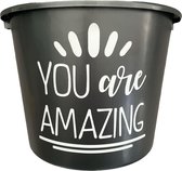 Cadeau Emmer-You are Amazing-12 liter-zwart-cadeau-geschenk-gift-kado-valentijn-moederdag-verjaardag