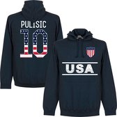 Verenigde Staten Team Pulisic 10 (Independence Day) Hoodie - Navy - 3XL