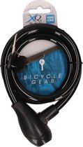 Fietsslot/kabelslot - zwart - kunststof coating - 100 cm - Slot voor de fiets