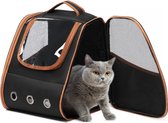 Miss Lulu HondenRugzak - Katten Reistas - Transport tas - Kattentas - Tot 6Kg - Zwart en Bruin