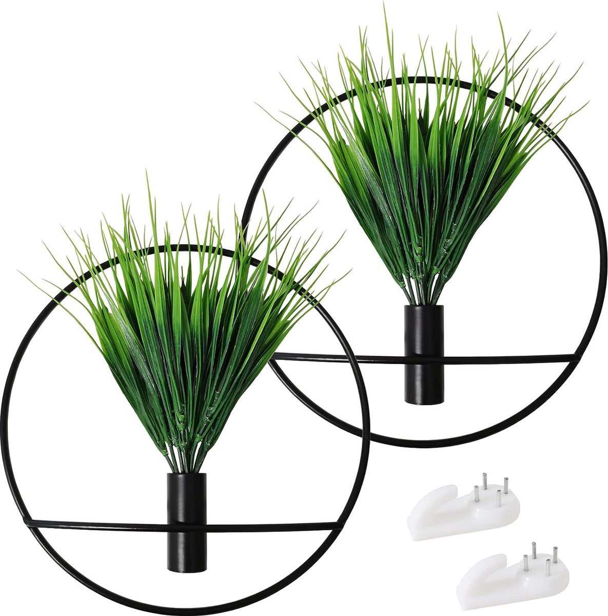 Faux Feuillage Pot Blanc Lot De 2 Plantes Artificielles Suspendues En Pots  Blancs - Fausse Plante Intrieur Extrieur Style Eucalyptus Ou Jade,  Dcoration Maison