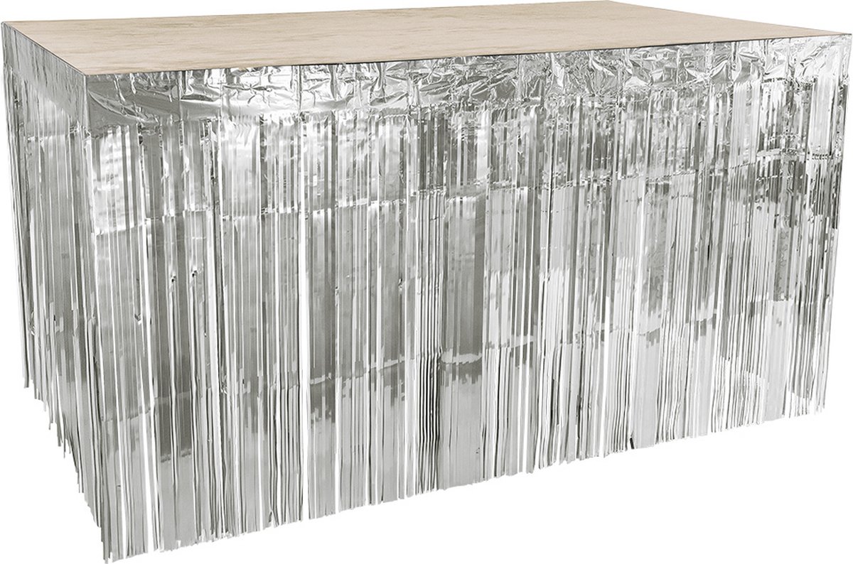Boland - Tafelrok Metallic zilver - -