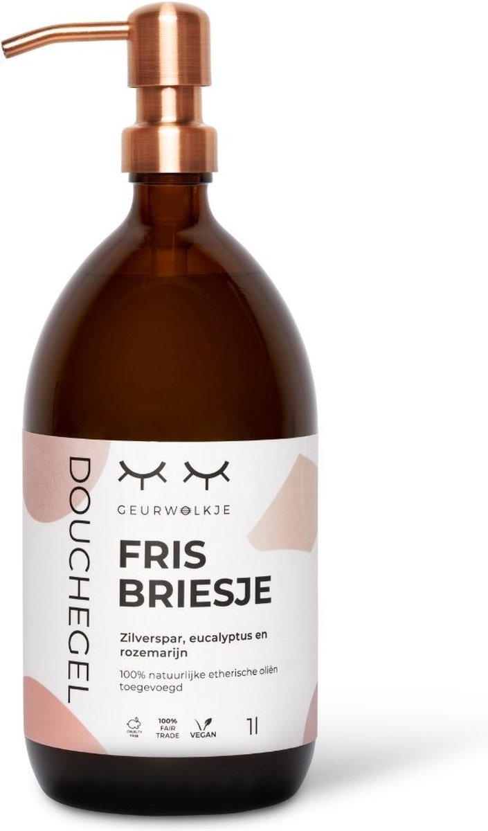 Goedkoopste Geurwolkje® Douchegel (roze) - Fris briesje - 1000 ml