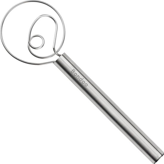 Set van 2 Deense deeggarde van roestvrij staal 33 cm voor het bakken van brood, bakken, ravioli en pizzadeeg