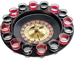 Benson Roulette drankspel - 16 glazen - draaibaar wiel - ultiem feestplezier