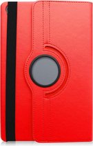 Shop4 - Geschikt voor Huawei MediaPad M6 10.8 Hoes - Rotatie Cover Lychee Rood