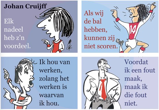 Johan Cruijff Serie - Unieke handgemaakte uitgave met de beste uitspraken van Johan Cruijff in een luxe geschenkdoos.