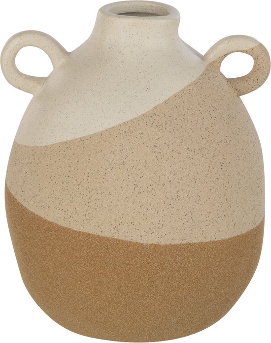 J-Line vase Oreille - céramique - beige/marron clair - small - Ø 16 cm